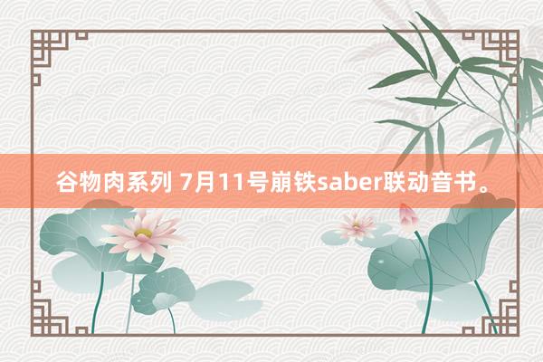 谷物肉系列 7月11号崩铁saber联动音书。